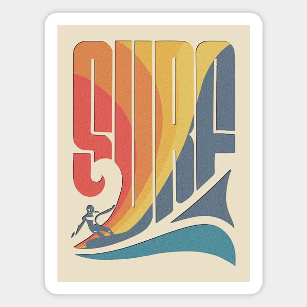 Retro Surf Magnet by Doc Multiverse Designs